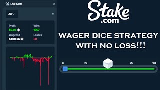 Stake Dice Wagering Strategy  NO LOSS [upl. by Anthiathia]