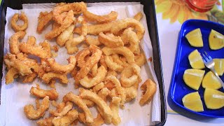 Totani fritti Ricetta facile veloce se acquistate i totani o i calamari già puliti e tagliati [upl. by Nnaeinahpets]