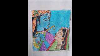 Radha Krishna Drawing shorts art radhakrishna pencilcolour drawing youtubeshorts [upl. by Haron411]