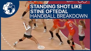 Standing Shot like Stine Oftedal   Handball Breakdown  Handball inspires [upl. by Senilec]