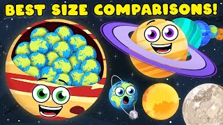 The Best Space Size Comparisons  Size Comparison Compilation For Kids  KLT [upl. by Inacana631]