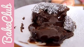 Chocolate Lava Cake Fondant au Chocolat  BakeClub [upl. by Grega]