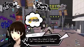 Makoto is a fan of Yakuza Like A Dragon Persona 5 Strikers Easter Egg [upl. by Anihsat867]