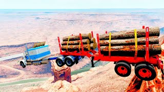 Taler Truck vs Jumps Crashes 7  BeamNGDrive [upl. by Anyrak]