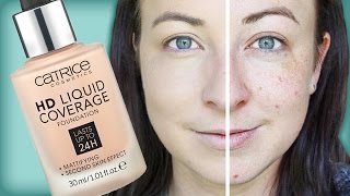 Catrice HD Liquid Coverage Foundation  Demo amp Review  Drugstore Makeup [upl. by Arvo614]