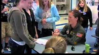 Students donate  to injured Marine [upl. by Torruella]