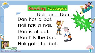 Reading ComprehensionReading PassagesPractice Reading English Kinder Grade 1 Grade 2 Grade 3 [upl. by Entirb]