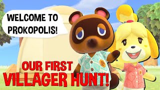 Our FIRST Villager Hunt  Animal Crossing New Horizons [upl. by Collum]