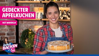 Gedeckter Apfelkuchen  Ein fruchtigsüßer Klassiker 🍎🥰 [upl. by Blau]