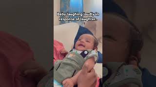 Baby laughing loudly in response of laughter babydevelopment cutebaby [upl. by Jehiel]