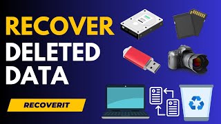 How to Recover Deleted Data from USB SD CARD Camera PC  WonderShare Recoverit [upl. by Torras112]