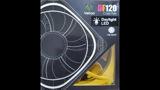 Vetroo DF120 Daylight LED Macaron Frame 3PinMolexD Fan Review Pt 1 [upl. by Enimzzaj]