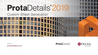 How to Create Custom Sheet Generation with ProtaDetails 2019 [upl. by Grenville]