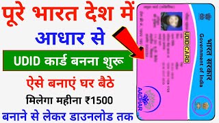 Aadhar Se UDID Card Online Kaise Banay 2024  Apply For Online UDID Card [upl. by Aihset]