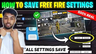 How To Save Settings In Free Fire  Free Fire Setting Save Kaise Kare  How To Save FF Settings [upl. by Ajnos]