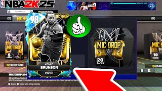 Mic Drop Pack Opening Galaxy Opal Jalen Brunson Worth It NBA 2K25 MyTeam [upl. by Chon]