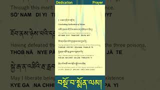 Dedication Prayerབསྔོ་བ་སྨོན་ལམ།TibetanEnglish buddhistprayer tibetanprayer [upl. by Annoya]