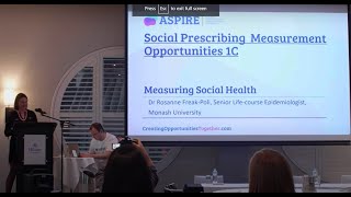 Improving social health measurement and interpretation Conference presentation [upl. by Norek]