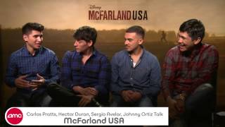 Carlos Pratts Hector Duran Sergio Avelar Johnny Ortiz Chat MCFARLAND USA AMC Movie News [upl. by Sunda833]