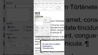 Gyors segítség  Ms Word Tabulátor pontozással [upl. by Bridie]