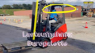 Lastaufnahme Europalette  Staplerschulung mit Staplerschein [upl. by Jerrome609]