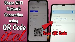 How to share WiFi network connection using QR Code in itel S15 [upl. by Farmer811]