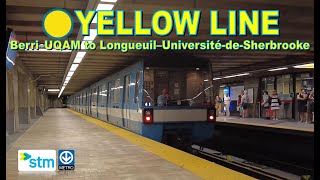 Montreal Metro  Yellow Line Berri–UQAM to Longueuil–UniversitédeSherbrooke 【4K 60FPS】 [upl. by Akineg]