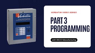 Verbatim Video Series Part 3A  Initial Programming of the RACO Verbatim Autodialer [upl. by Philina]