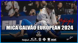 Mica Galvão  European IBJJF Highlights [upl. by Acnalb]