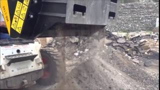 MB Crusher MBL 160 Skid Steer Crusher Bucket Crushing Asphalt [upl. by Vaughn]