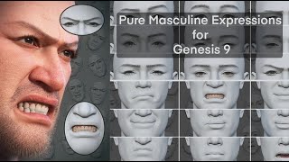 Pure Masculine Expressions for Genesis 9 DAZ noob look thoughts and how we can use it [upl. by Sheehan]