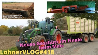 LohnerVLOG418 Fendt 724 Gen6 und Kaweco Radium im Mais I Steinschlagschutz am Dücker Heckmulcher [upl. by Naeroled]