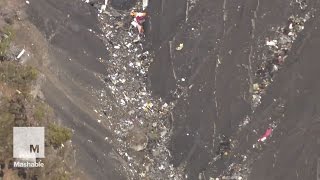 Footage of the Germanwings Flight 9525 crash site  Mashable [upl. by Lac]