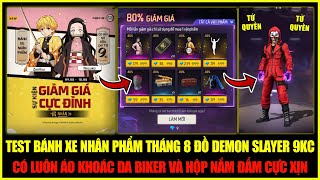 Test Bánh Xe Nhân Phẩm Tháng 8 Săn Đồ 9KC Có Luôn Áo Khoác Da Biker Và Hộp Nắm Đấm Xịn  Free Fire [upl. by Vershen]