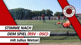 Radeberger SV  Dresdner SC 25 03  Stimme nach dem Spiel [upl. by Nylegna]