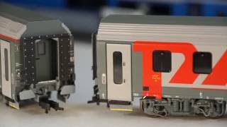 LS Models RZD sleeping cars review 48110 48111 48037 48038 [upl. by Akahs]