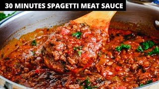 BEST EVER SPAGHETTI SAUCE  READY IN 30 MINUTES [upl. by Sanbo]