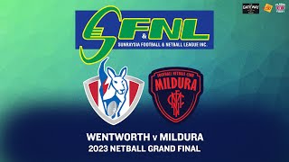 2023 Sunraysia FNL Netball Grand Final Wentworth v Mildura [upl. by Acinorav739]