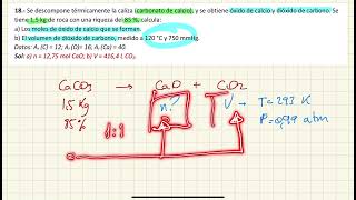 2º bachillerato química – ejercicio 18 estequiometría [upl. by Knowles845]