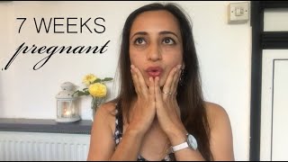 7 weeks pregnancy update  Shettles method bleedingspotting remedies and 1st MW appointment TMI [upl. by Sabanrab]