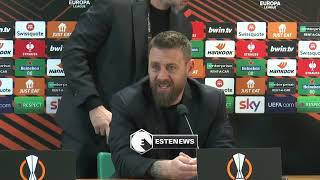 RomaFeyenoord 53 De Rossi quotSuperato lesame Esami non finiscono mai Con Lukaku rapportoquot [upl. by Ricki615]