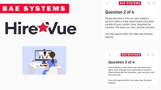 Hirevue online video interview Questions BAE SYSTEMS [upl. by Deach]