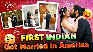 We Made HISTORY 😱 FIRST Indians Got Married in AMERICA 😍 [upl. by Ellekcim929]