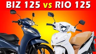 HONDA OU SHINERAY comparativo BIZ vs RIO FICHAS CORES E PREÇOS [upl. by Whiteley198]