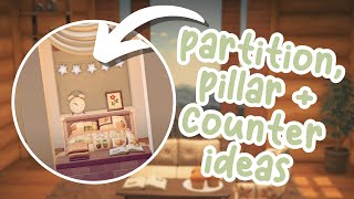 How to use NEW PARTITIONS PILLARS amp COUNTERS in your Interiors  Animal Crossing New Horizons [upl. by Anoiek]