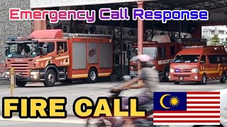 Malaysia Fire Station Response Urgently Siren And Light  Bomba Bertindak Pantas Respond Kecemasan [upl. by Ajdan]