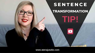 Sentence Transformation Tip Egzamin Ósmoklasisty Parafraza Zdań [upl. by Nica]