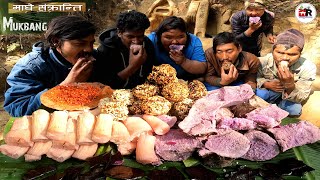 Maghe Sankranti  Celebrate Makar Sankranti in Survival House Self Cooking and Eating  MUKBANG [upl. by Assyli]