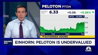 Shares of Peloton surge 11 after David Einhorn says stock is significantly undervalued [upl. by Eekorehc]