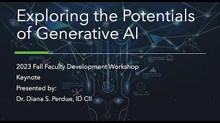 Keynote presentation quotExploring the Potentials of Generative AIquot 2023926 [upl. by Anel826]